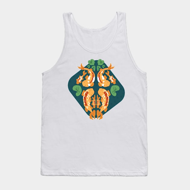 Koi fish unity - orange, blue and green Tank Top by Ipoole